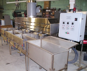 Easy Black plus Black Oxide system with an in-line oil tank receiving final check out before crating for shipment.
