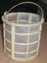 Custom made Polypropylene small parts baskets used for acid treating parts.