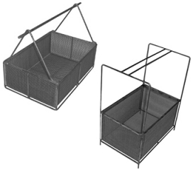 Small parts baskets used for processing black oxide parts can be custom made to your specifications.